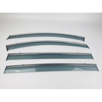 Дефлекторы окон Volkswagen Sharan 2010+ 5D с нерж. хром полоской-4